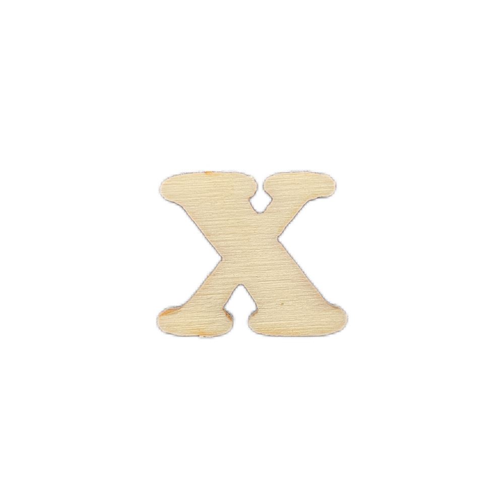 Lettera X in legno 2 cm