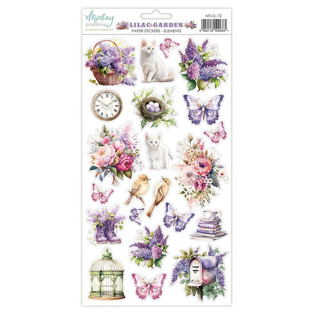 Lilac Garden Paper Stickers Elements