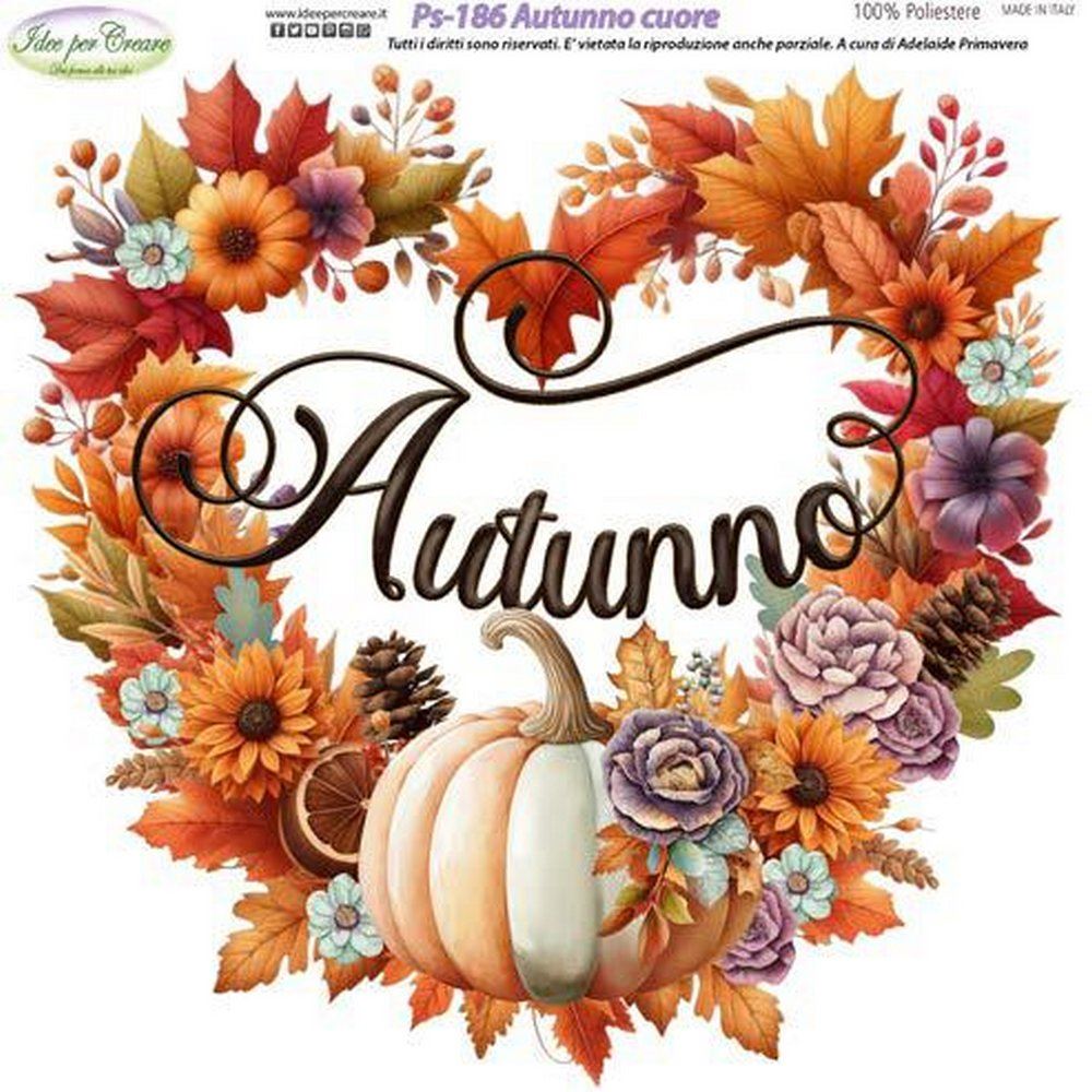 Pannolenci Stampato Autunno Cuore