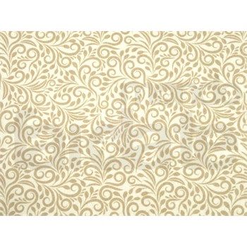 Pannolenci decorato foglie 30x40 cm - 250191 - 2 - Nocciola/Bianco Panna