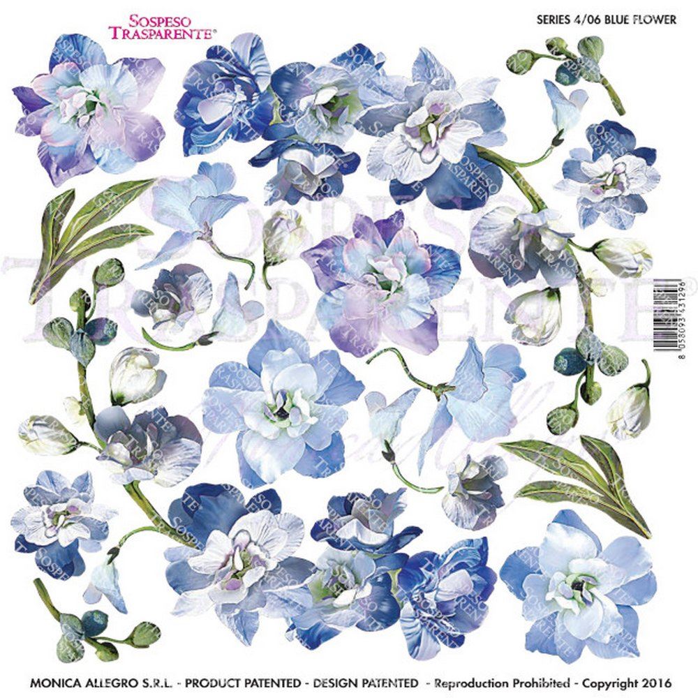 Pellicola Modellabile Blue Flower Serie 4