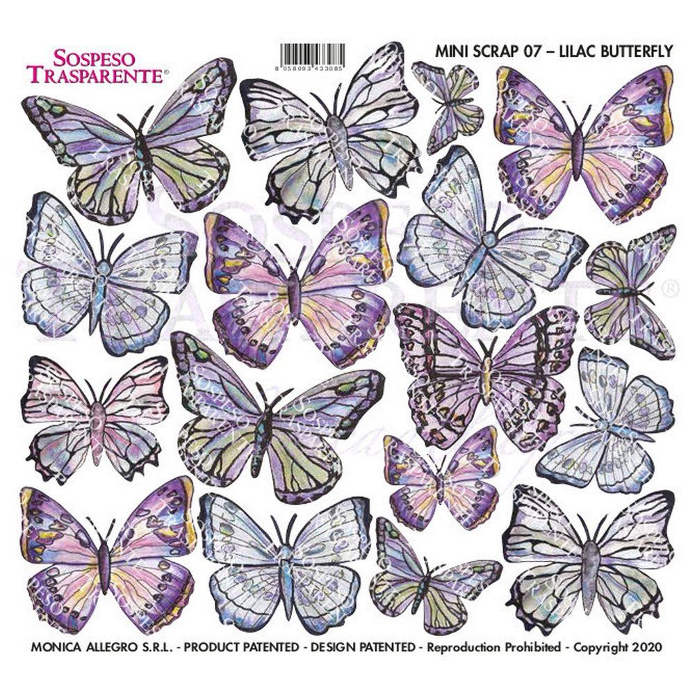 Pellicola Stampata Mini Scrap Lilac Butterfly