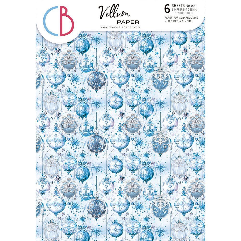 Set 6 Carte Vellum Elegance of Blue A4