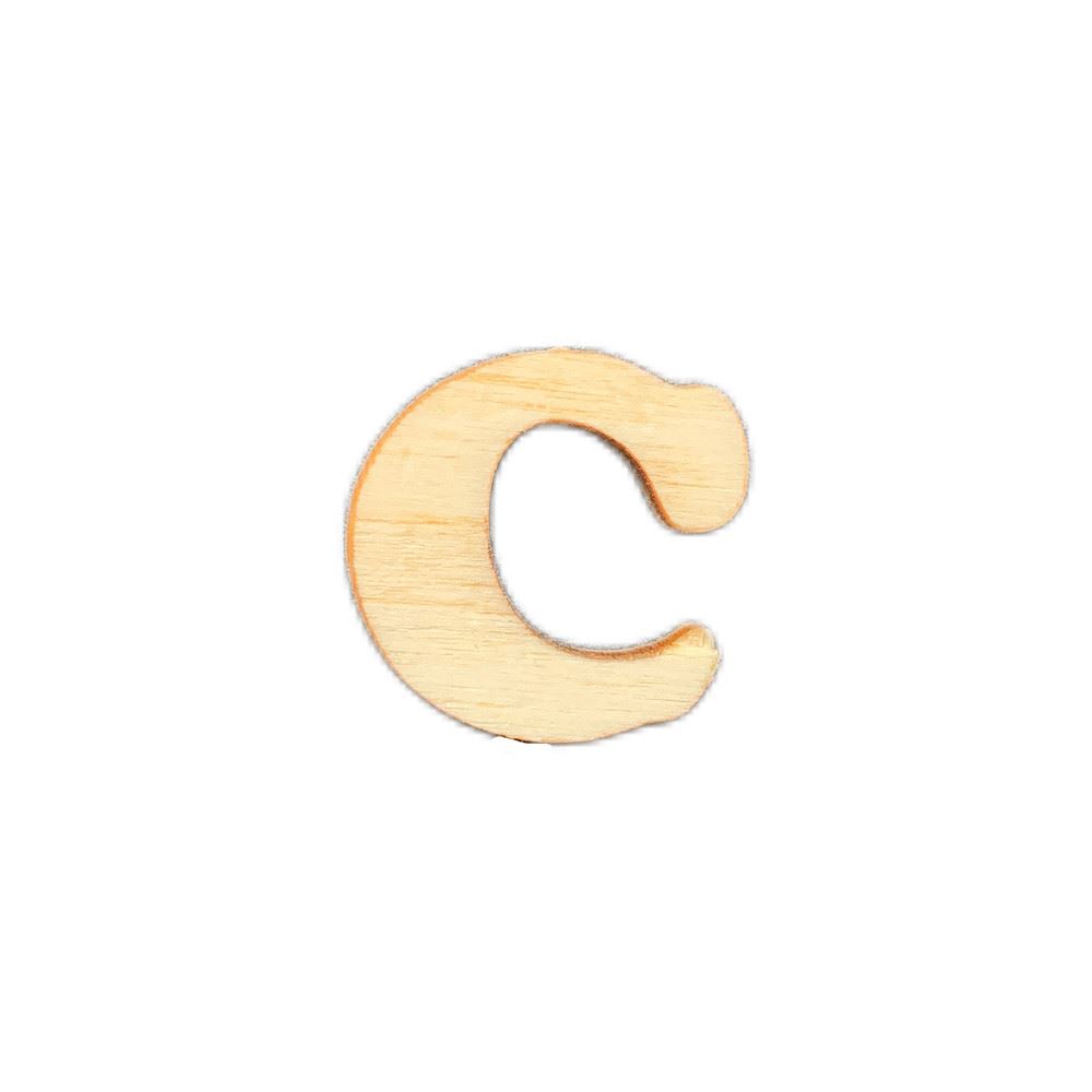 Lettera C in legno 2 cm