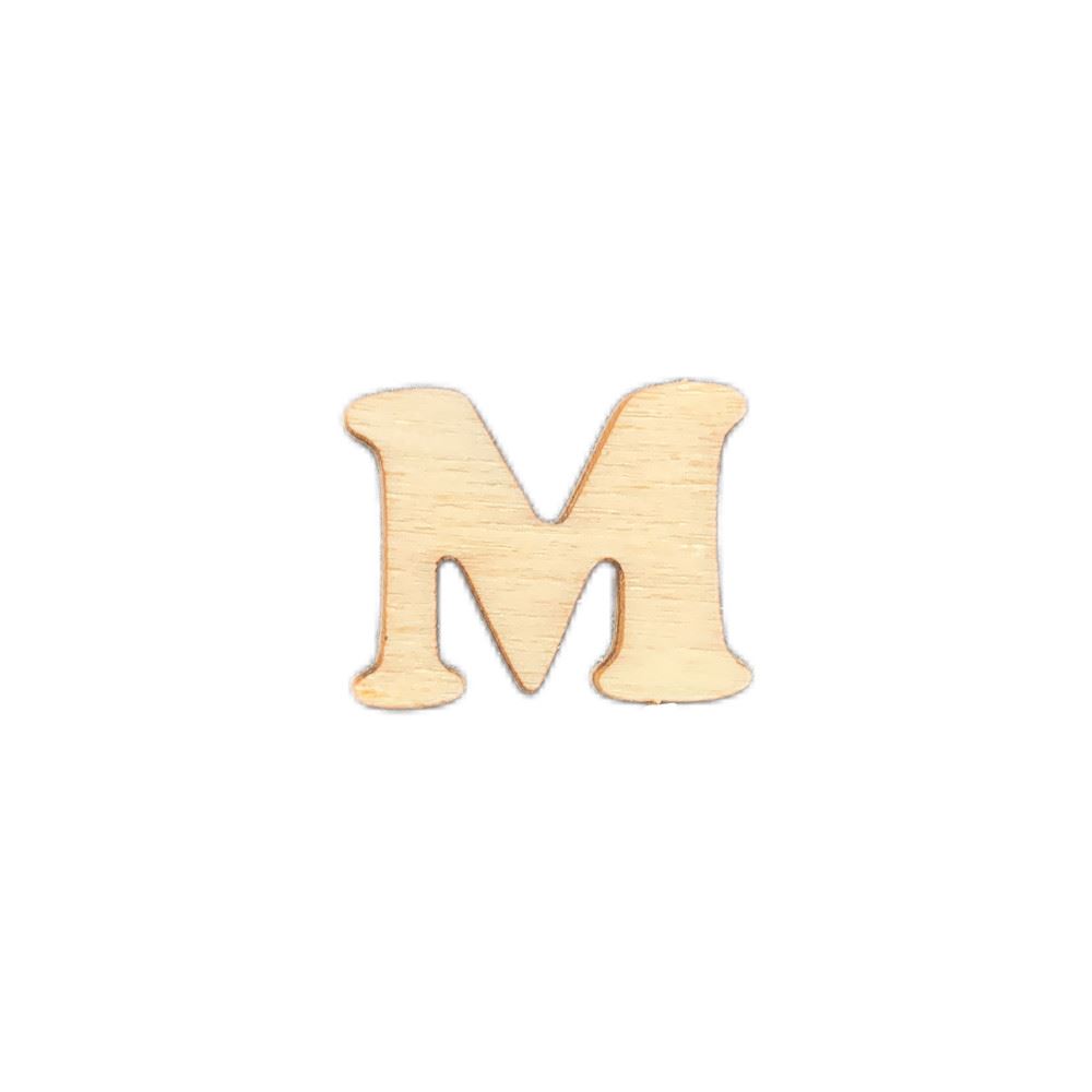 Lettera M in legno 2 cm