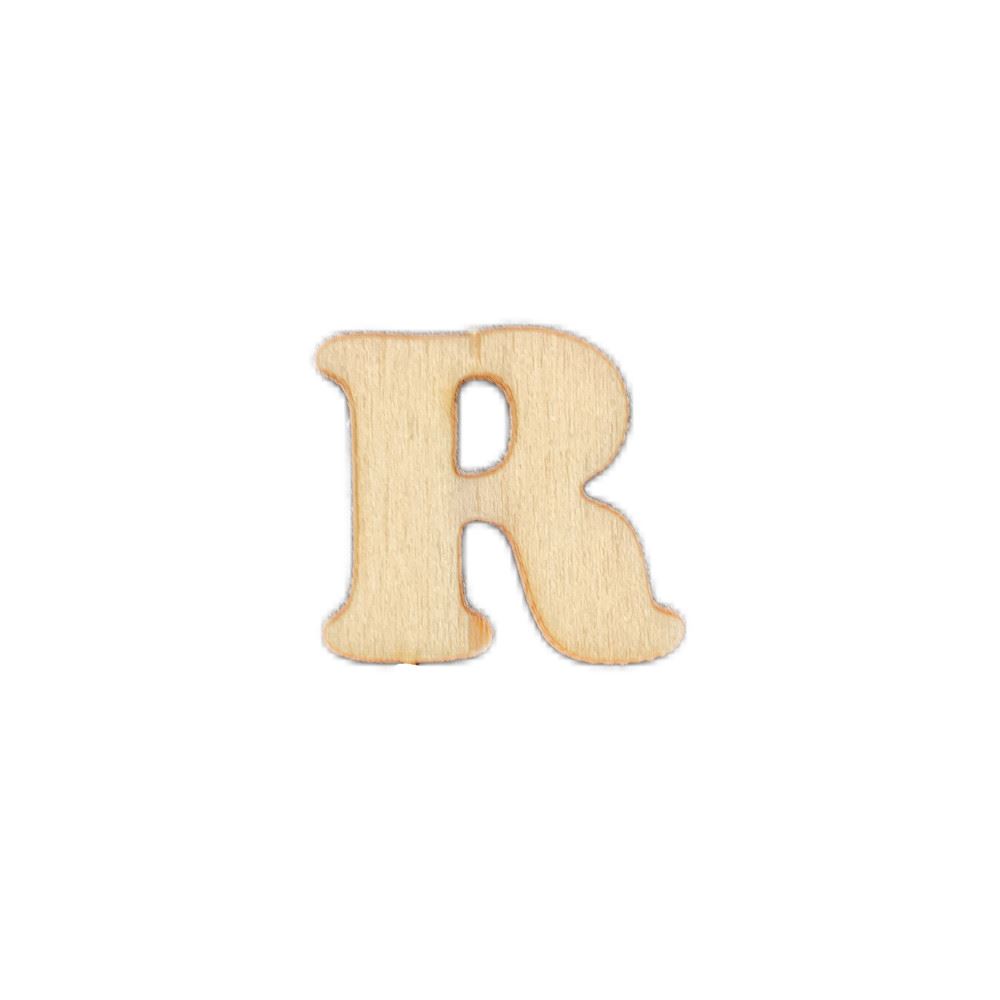 Lettera R in legno 2 cm