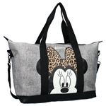 Shopping Bag Minnie Grigia Fiocco Leopardato