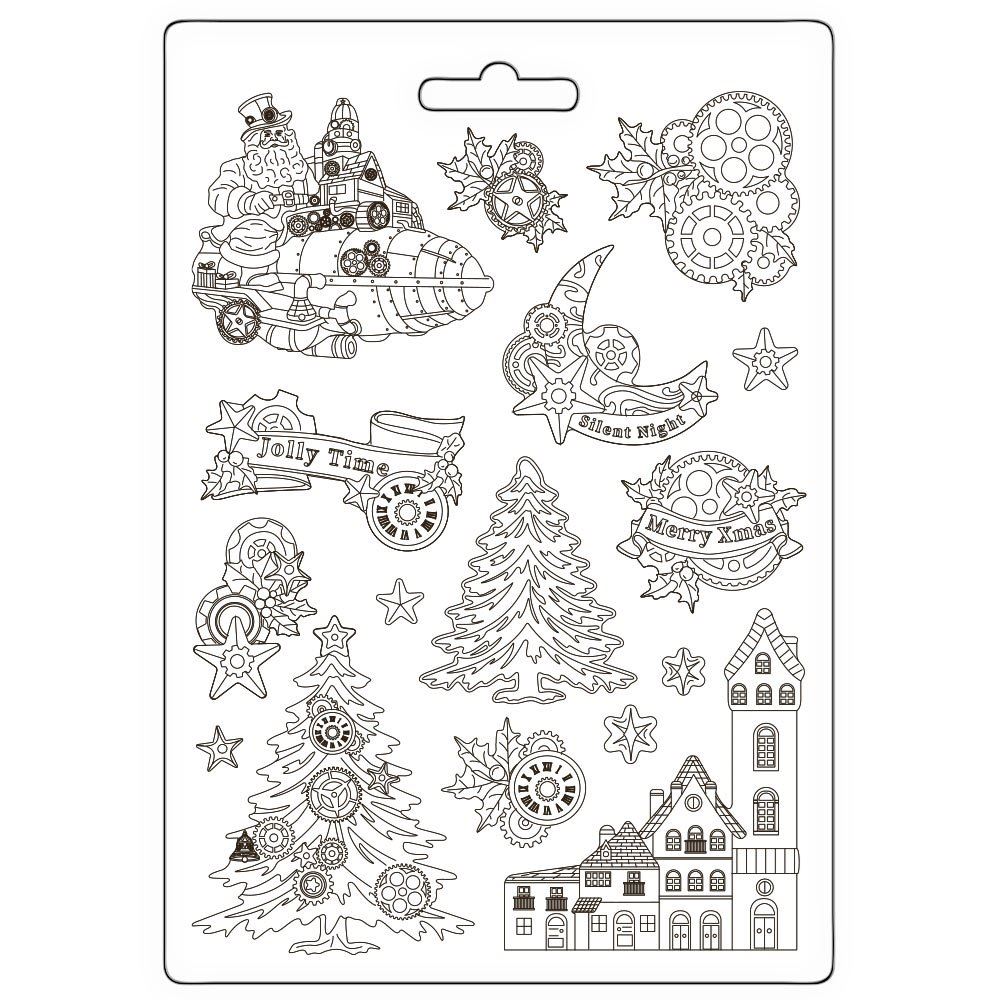 Stampo morbido A4 Gear up for Christmas alberi e decori