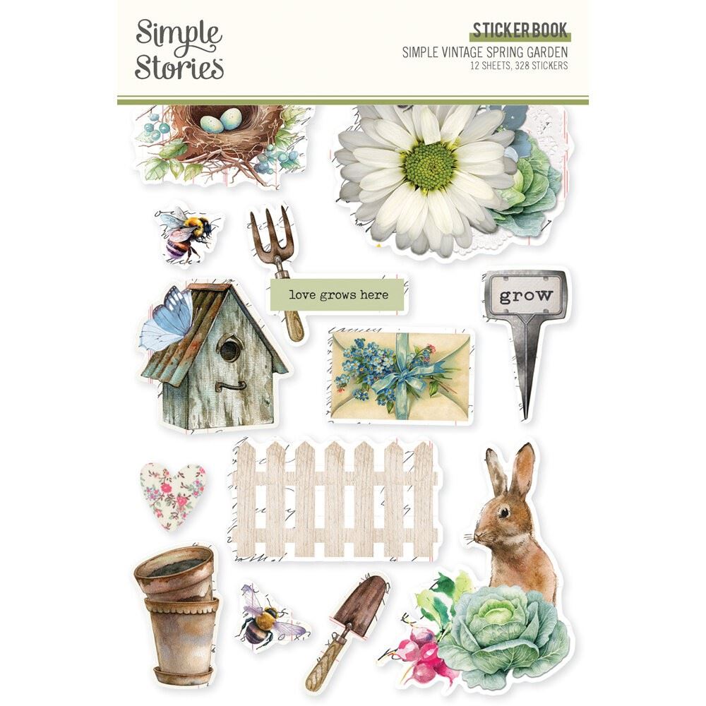 Stickers Book Spring Garden Simple Stories