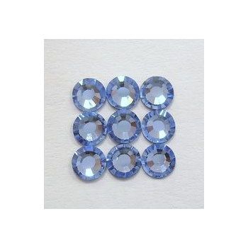 APPLICAZIONE in STRASS TERMOADESIVA Motivo strass e borchie,  1230x13mm-Col.Crystal_argento