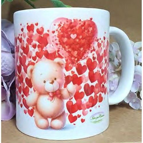 Tazza in ceramica bianca Bears in Love