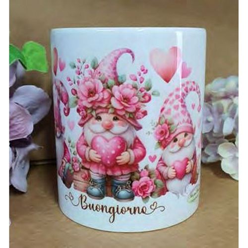 Tazza Mugs Personalizzata con Orsetto Cuore Rose Rosse con cucchiaio N –  Foamart