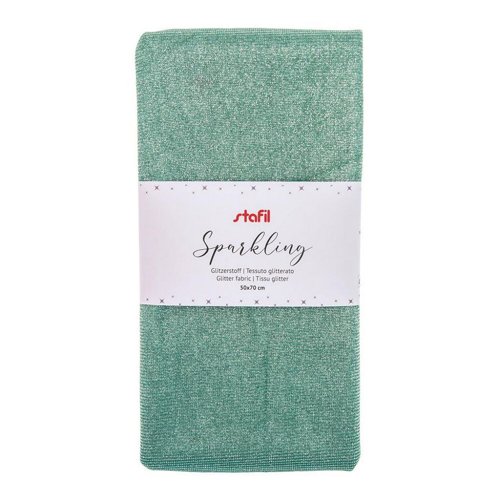 Tessuto glitterato Sparkling Verde Menta