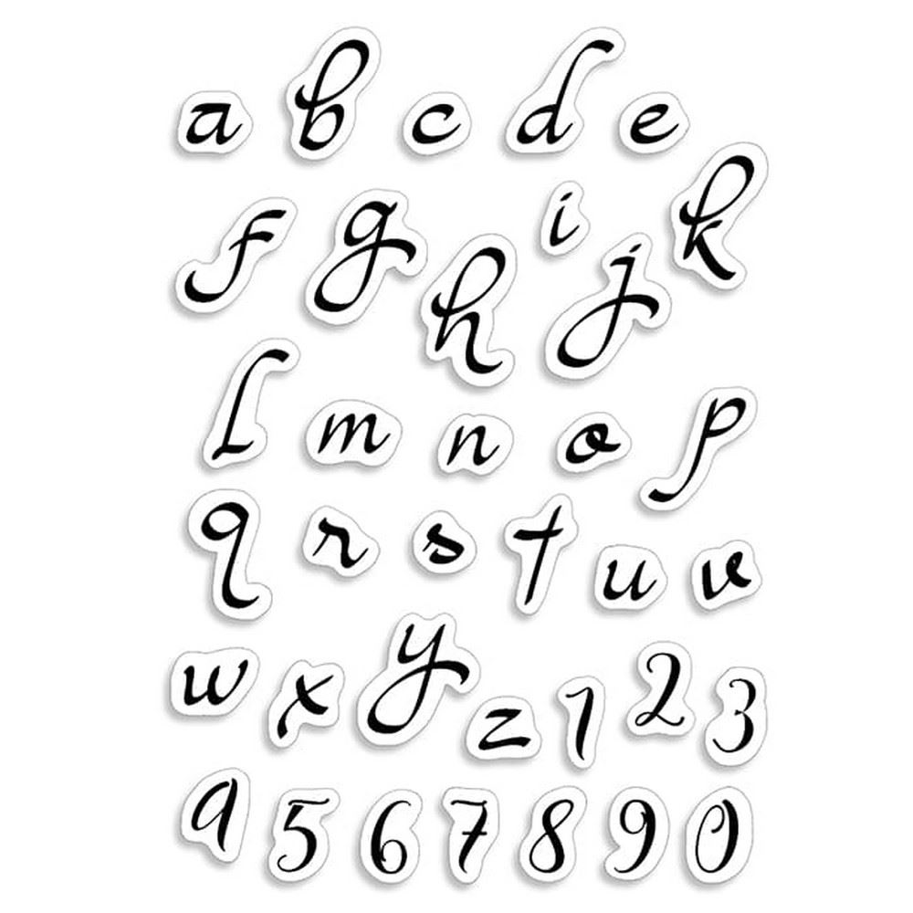 Timbri acrilici Alfabeto Minuscolo e Numeri Moonlight Lowercase Alphabet -  Mondo Fai da Te