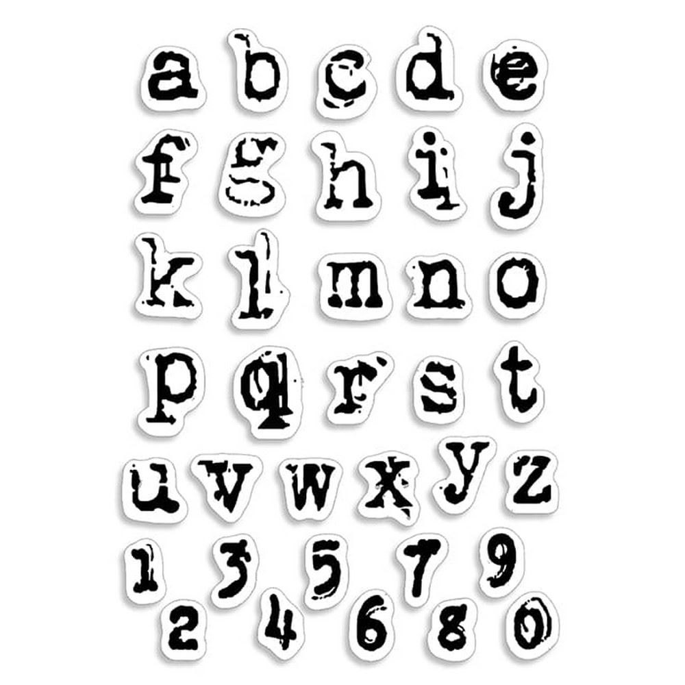 36 timbri con lettere dell'alfabeto con tampone di inchiostro nero, in  gomma di legno, lettere dell'alfabeto per biglietti, fai da te, album di