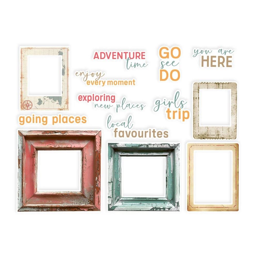 Travel Journal Ephimera Frames and Words