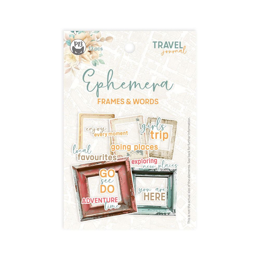 Travel Journal Ephimera Frames and Words