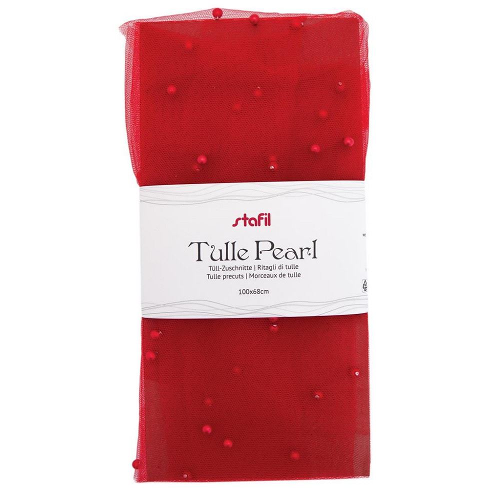 Tulle Pearl Rosso