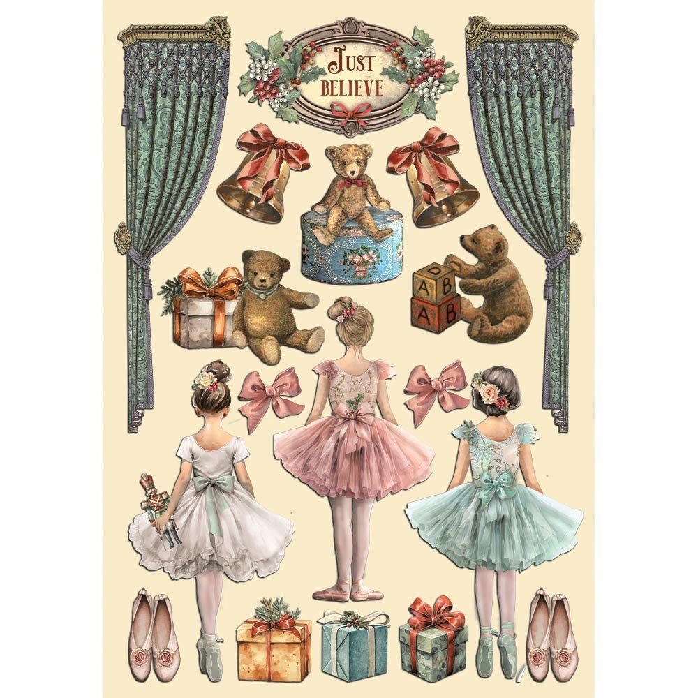 Wooden Shape Colorato The Nutcracker balletto e teddy