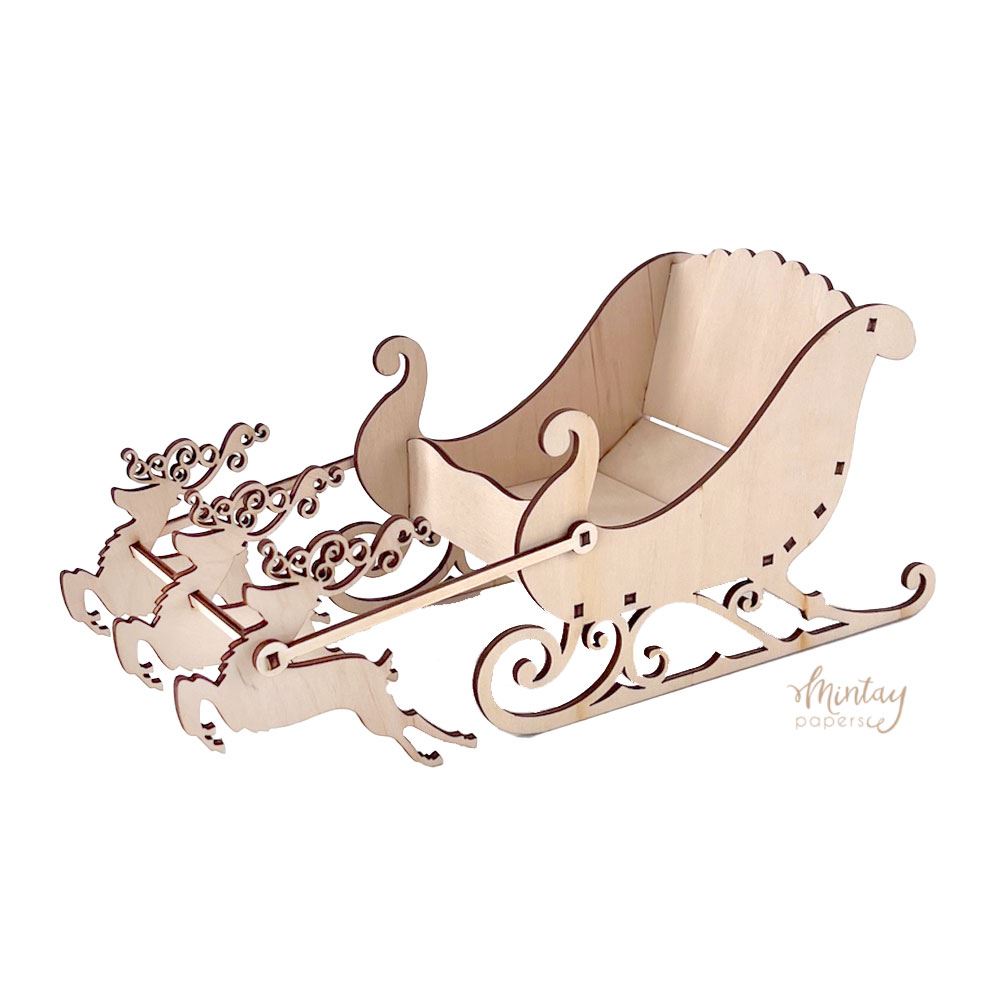 Woodies Decor Christmas Sleigh Mintay